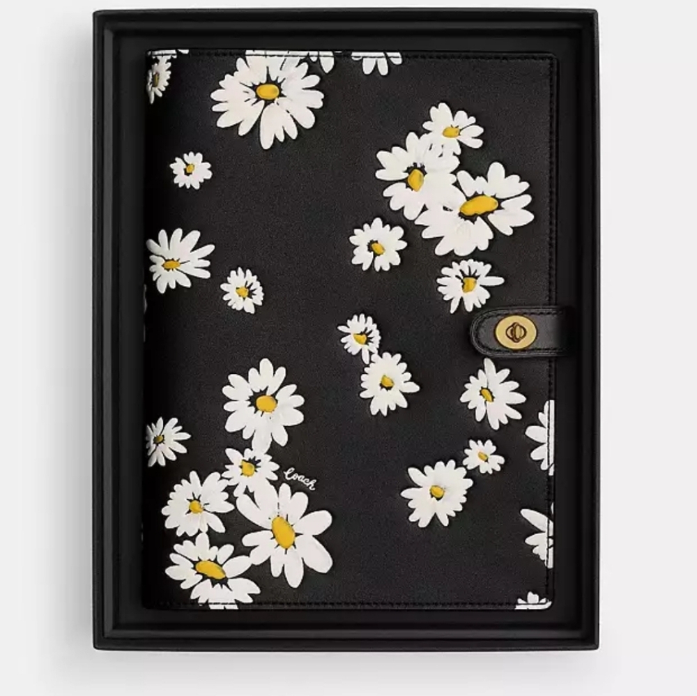 Coach Notebook with Floral Print